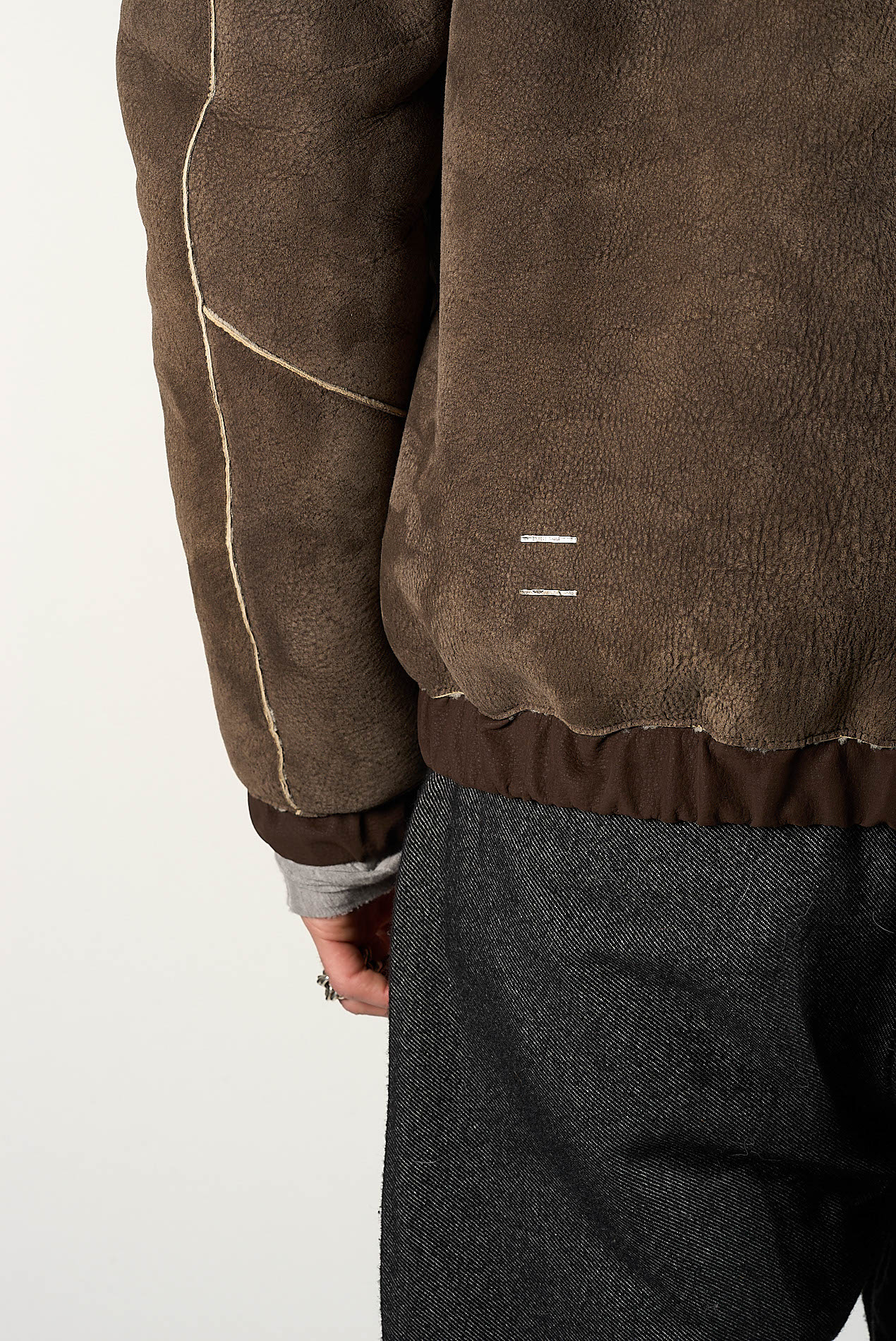 DANIELE BASTA LEATHER AND SILVER JACKET 